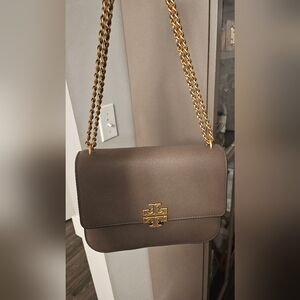 Tory Burch Brown Leather Shoulder Bag
